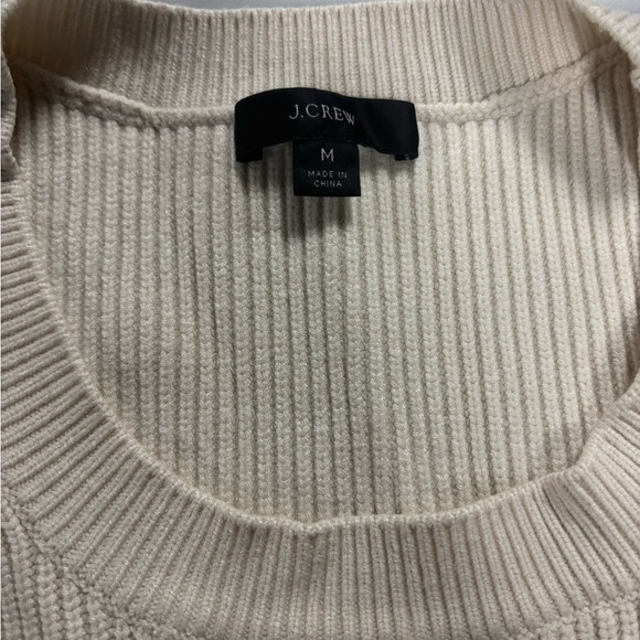 J.Crew Cream Ribbed Sweater - Picture 2 of 4